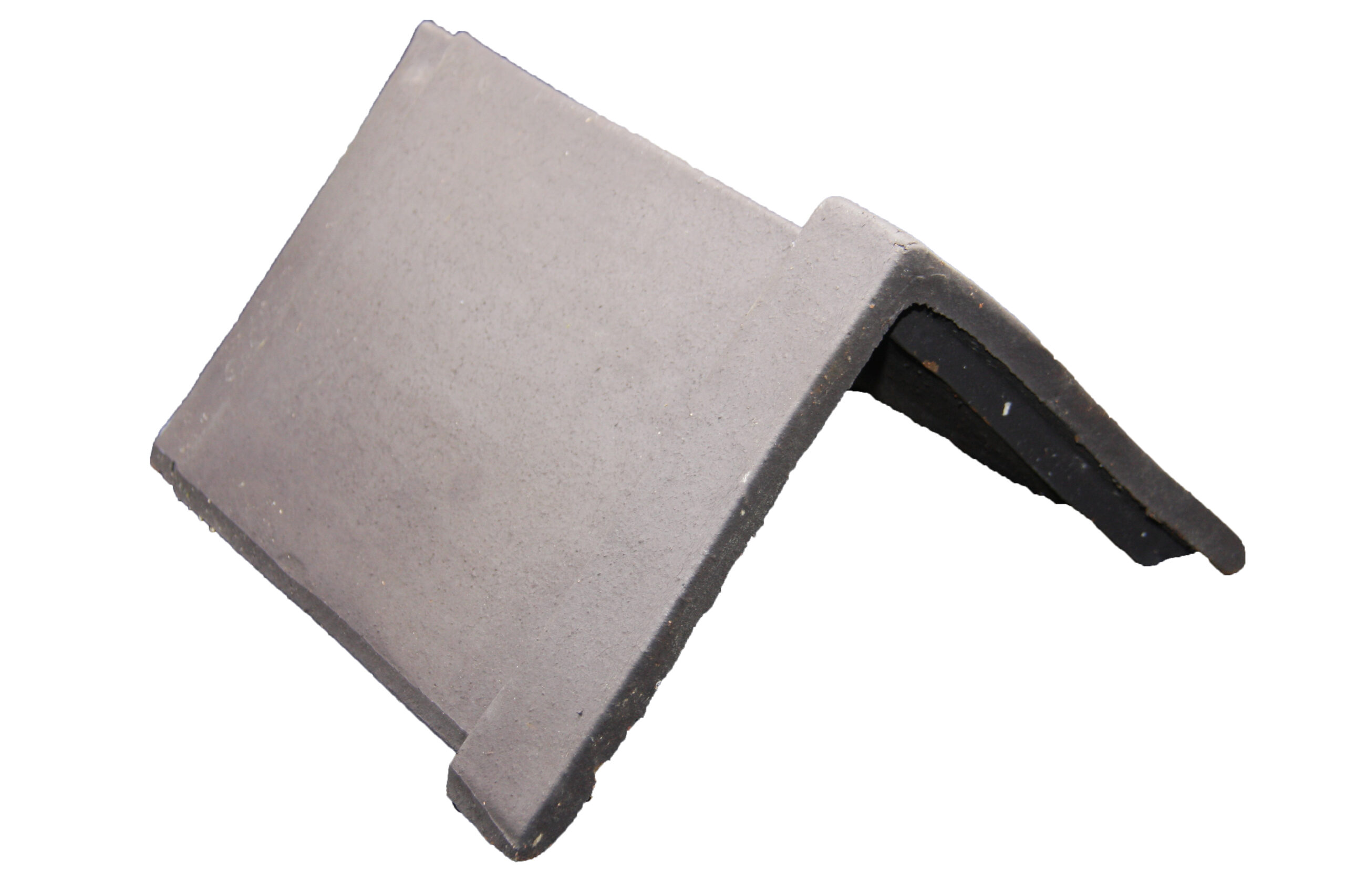 Kroon Keramiek hoekige vorst met sluiting leigrijs capped ridge tile