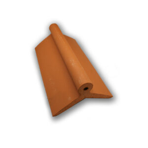 Kroon Roll top ridge tile - 120 angle - red terra cotta.