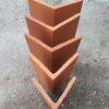 Plain angle ridge tiles red